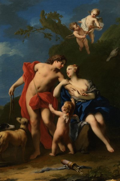 Venus y Adonis de Jacopo Amigoni